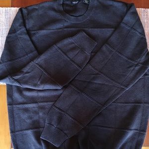 Van Heusen Rustic Brown Crew Neck Sweater, Size Large